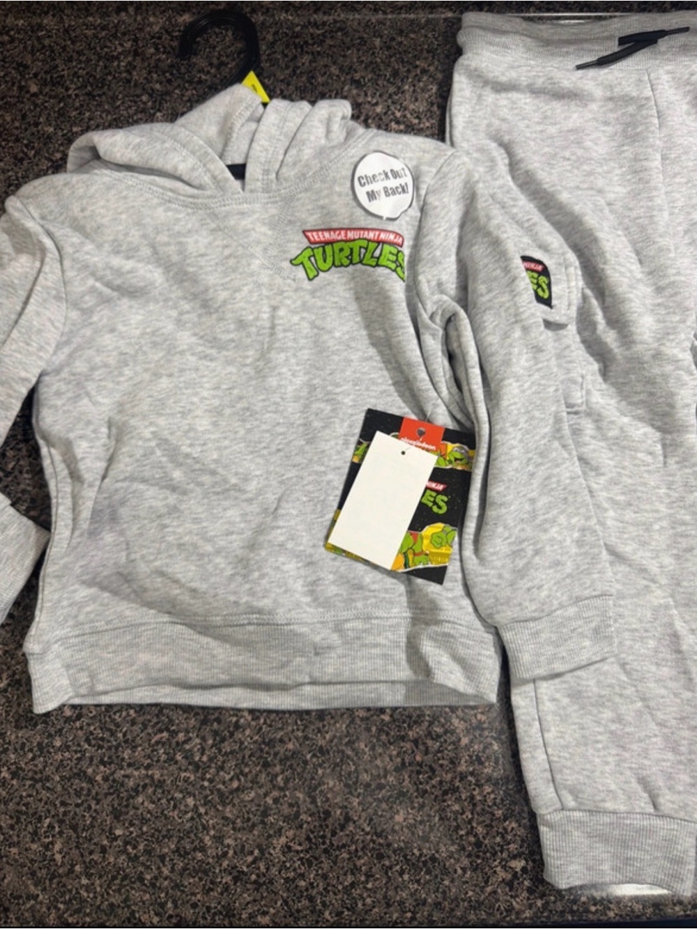 Nickelodeon TMNT Light Gray Kids Hoodie & Sweatpants Set